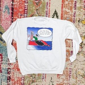 Vintage 80s Golf Golfing Golfer Funny Humor Gift 1980s Crewneck Sweatshirt